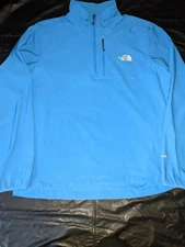 The North Face Men's TNF Apex Jacket Half Zip Soft Shell Blue Size XL