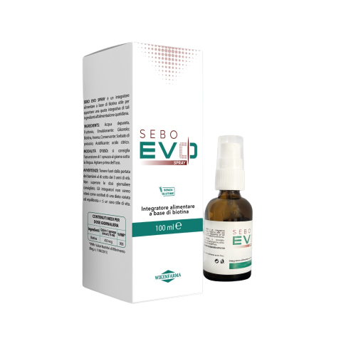 Sebo EVO Spray 100ml - Biotina spray sublinguale aromatizzato alla mela verde. - Foto 1 di 8