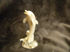 Lenox Porcelain Dolphin Figurine with Gold Highlights/EXCELLENT CONDITION/4"