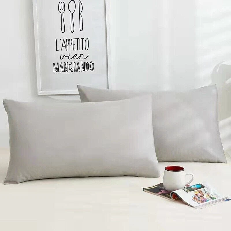 2 X Pillow Case Luxury Cotton 73 x 48cm Large Size Pillow Case