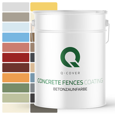 Betonfarbe Betonzaunfarbe Außen Farbe für Betonzäune Hydrophobe 5-10L Q-COVER