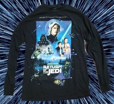 Vintage Star Wars -Return of the Jedi Black Tee - Small  Iconic Movie Design