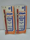 Vintage Lindy Made In USA  Ballpoint Pen Utility  460-M Medium Pt. -Lot Of 2 NOS