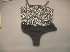 White Birch Size 2X Womens Animal Print Sleeveless Stretch Stylish Bodysuit 973