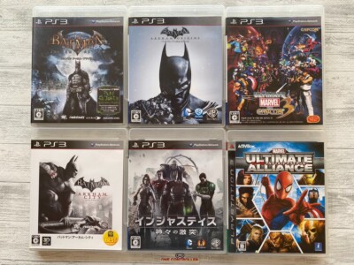 SONY PS3 Batman & Injustice & Marvel vs Capcom 3 & Marvel Ultimate Alliance set