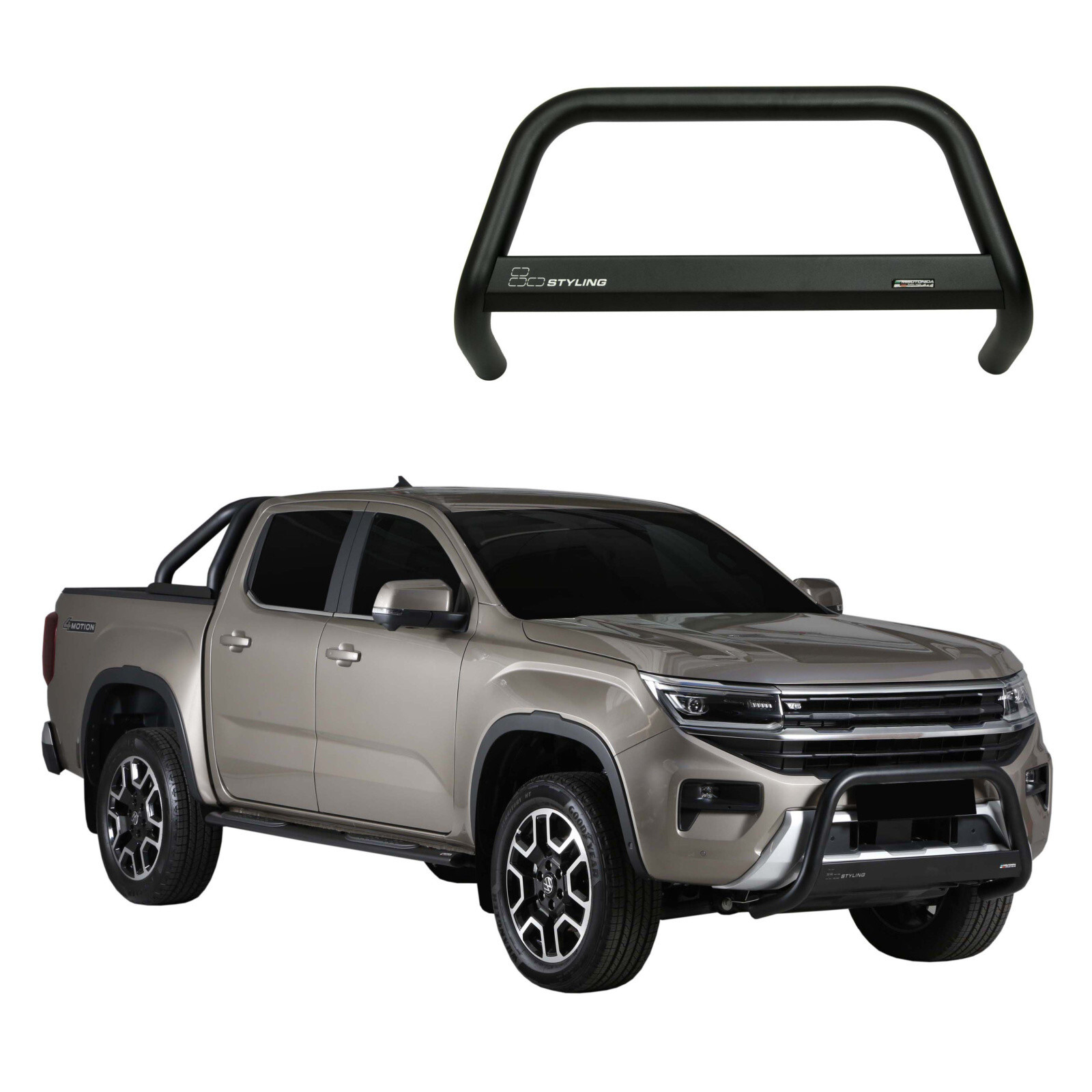 Protection avant pare-buffle noir Amarok depuis 2023 pour éviter les rayures de carrosserie