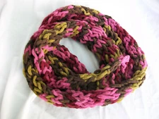 Soft Knit Fleece Scarf Infinity Big Loose Stitch Long Circle Womens