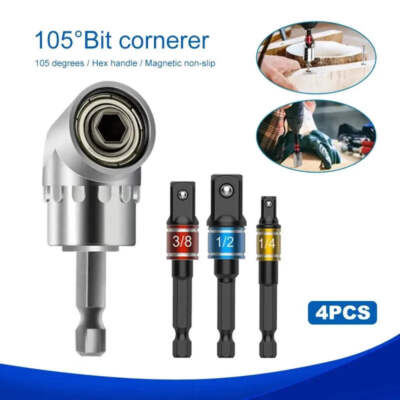 Bending Screwdriver Joint Black Hexagonal Handle Conversion Connect Rod 1/2 Squa