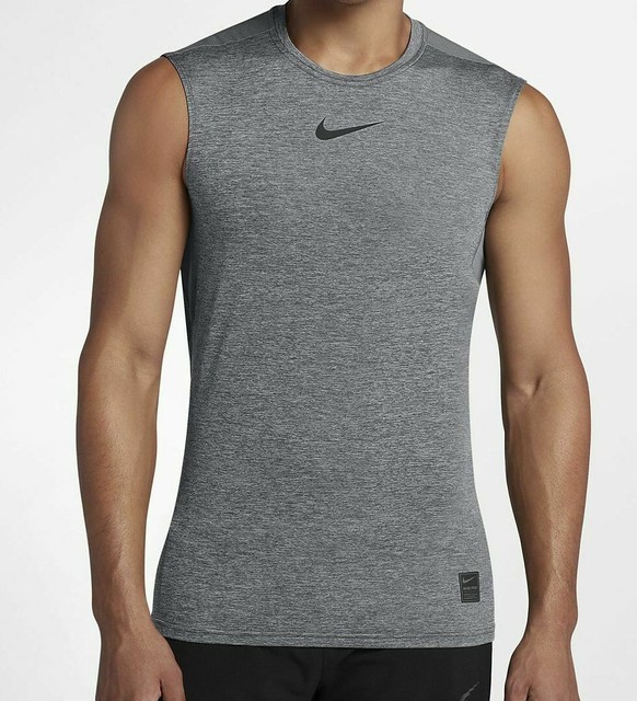 nike pro men's sleeveless fitted top