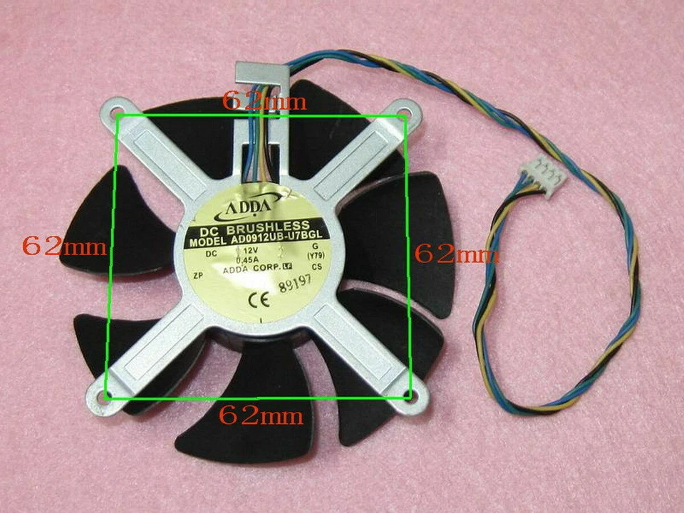 Cooler Fan For Sapphire HD5870 AD0912UB-U7BGL 85mm 4Pin 0.45A Graphics Card - Image 2 of 2