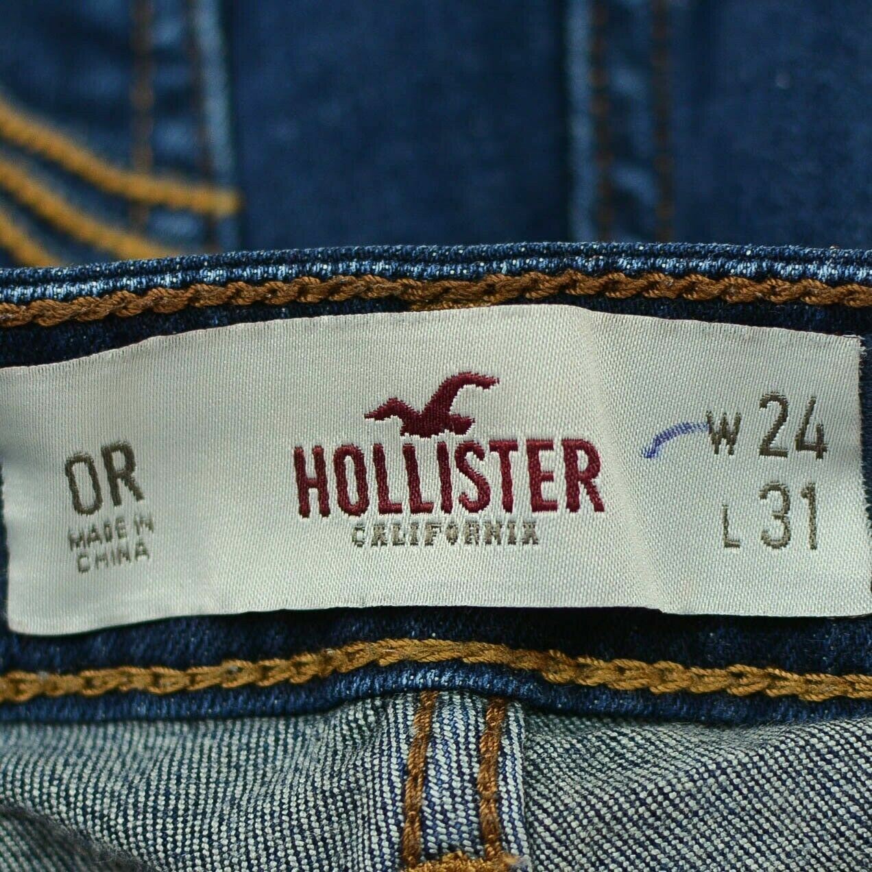 Hollister Ladies Jeans Denim Skinny Dark Blue Cot… - image 7
