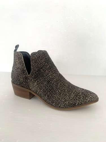 NEW $170 HUMAN PREMIUM JUNGLE ANKLE BOOT 41 / 9.5 Western LEATHER Black Leopard - Picture 7 of 18
