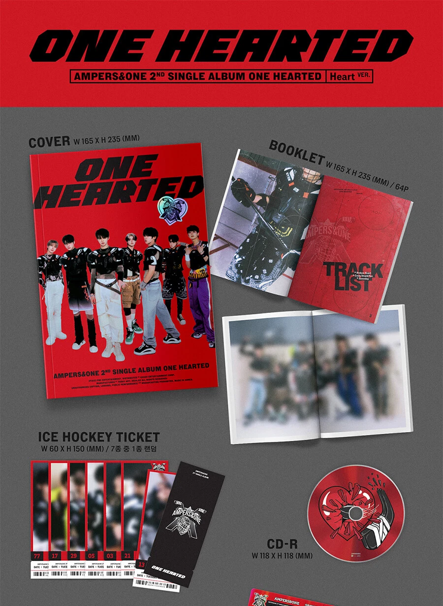 AMPERS & ONE [ONE HEARTED] 2nd Single Album CD+Photo Book+Ticket+4
