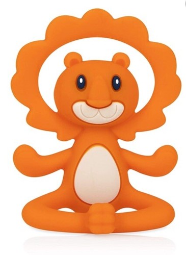 Nuby ~ Yogi 100% Silikon beruhigender Beißring ~ Löwe ~ Neu