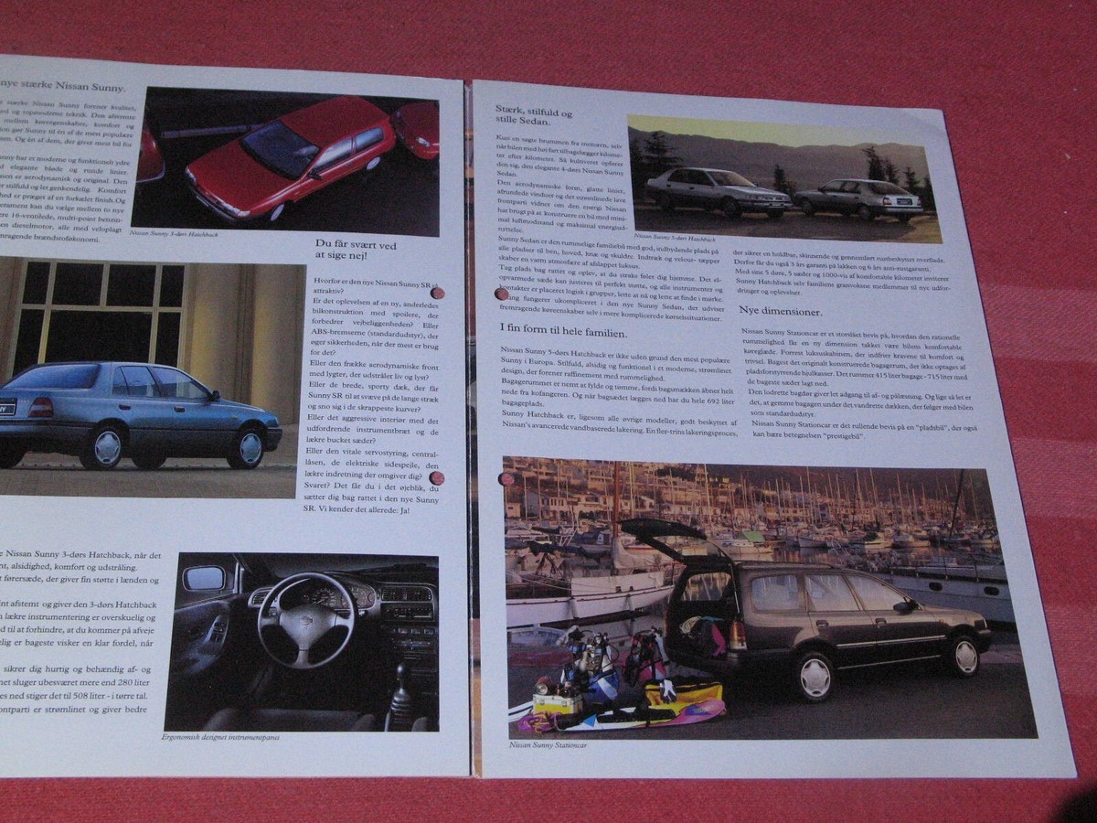 Nissan Sunny brochure catalog 1993 German market | eBay