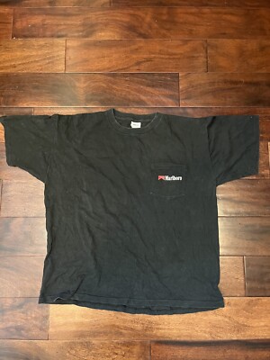 Vtg 90s Marlboro Wild West Collection Pocket Tee Single Stitch One