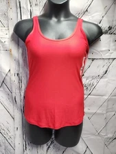 No Boundaries Juniors Sm, Med, Large Red Scoop Neck Tank Top Polyester Spandex