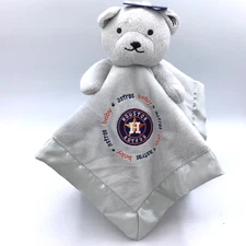 Houston Astros Baby Fanatic MLB Security Bear Lovey Gray Plush w/ Tag
