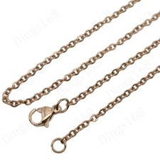 Men Women's 18K Rose Gold Filled Italian 18 inch 2mm Cable Chain Necklace P146R