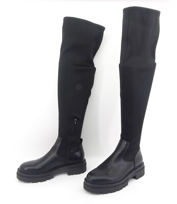 BULLBOXER Plateau Overknee Stiefel  Boots Damenstiefel Schuhe Schwarz Gr. 39