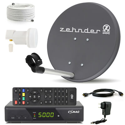 Zehnder HDTV HD HDMI Camping SAT Anlage Digital Receiver LNB Kabel Mobile Set D