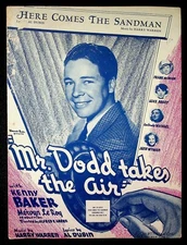 Sheet Music::HERE COMES THE SANDMAN from movie MR DODD TAKES THE AIR ©1937