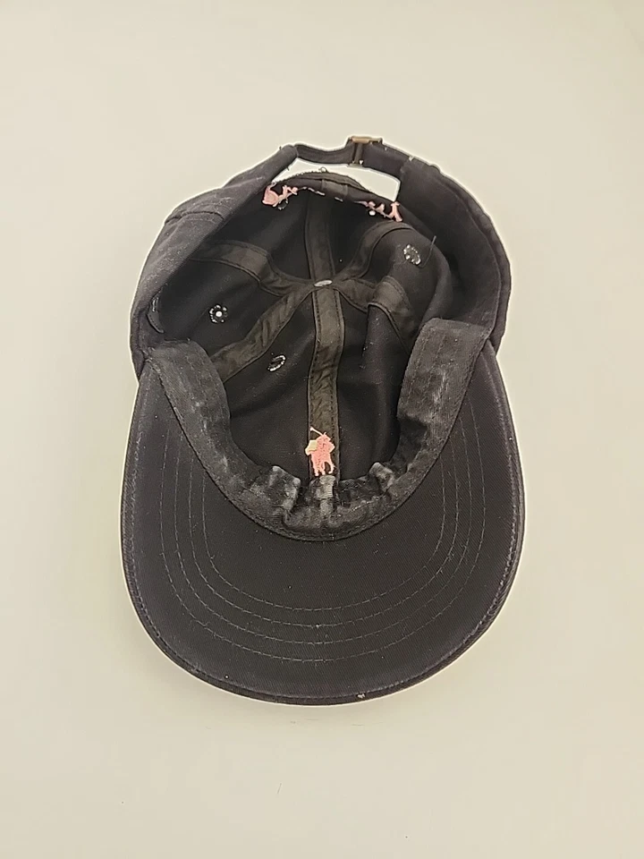Ralph Lauren Poni Rosa Conciencia del Cáncer Sombrero Negro Poni Rosa Hecho en EE. UU.  Foto 4 de 4