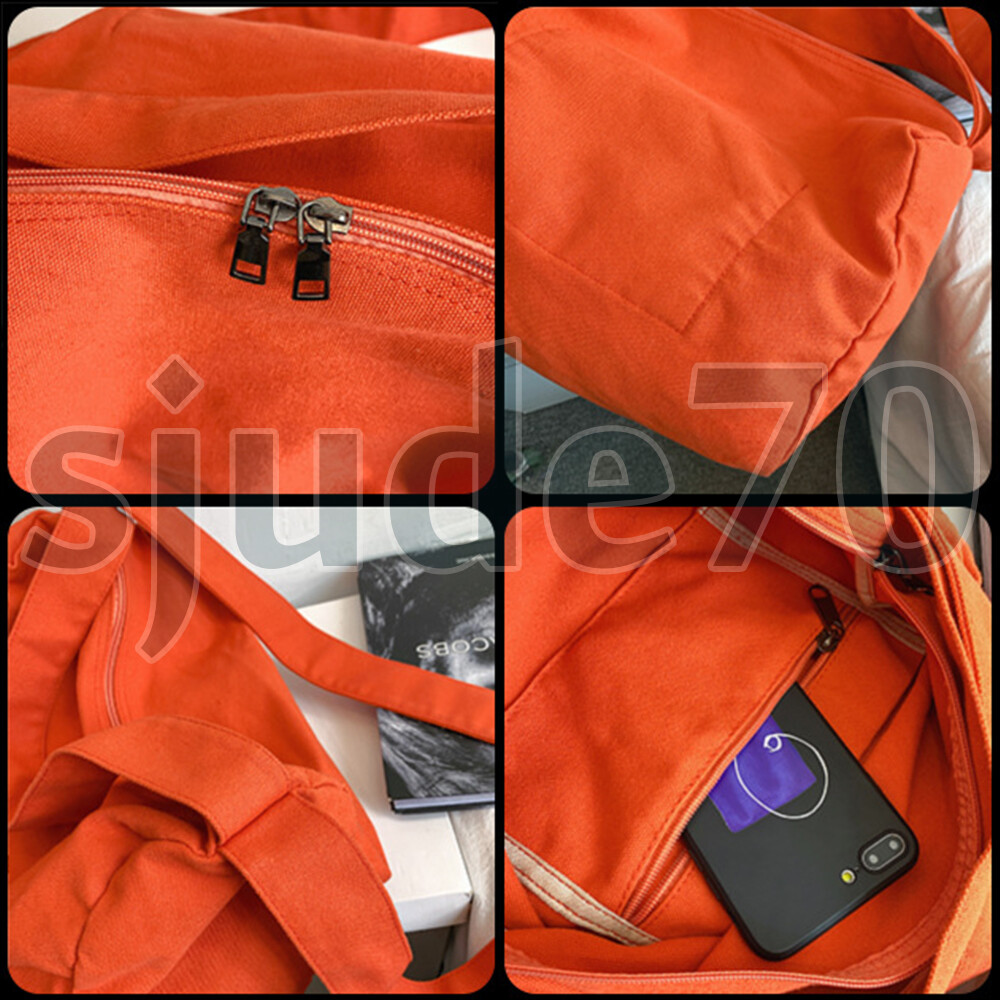 Men Women Canvas Crossbody Tote Bag Shoulder Handbag Large