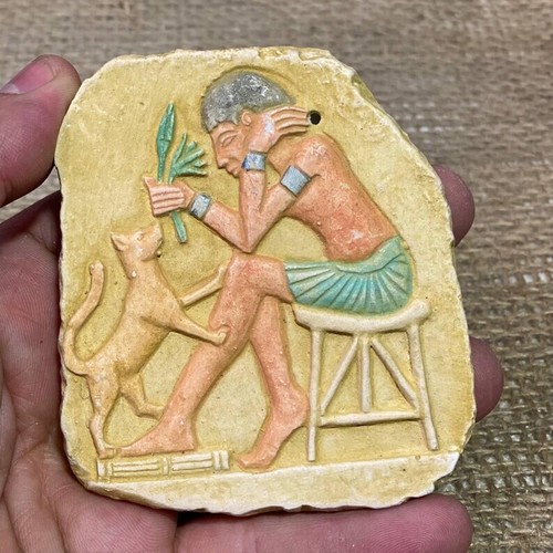 Seltene authentische altägyptische Antiquitäten Ägyptisches Relief Ägyptische Statue BC - Bild 2 von 3