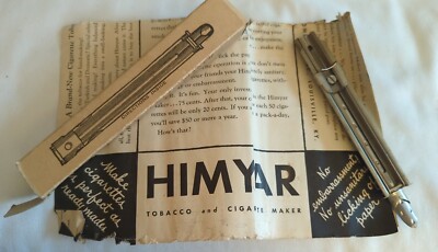 Antique HIMYAR CIGARETTE MAKER & BOX 1919 Axton-Fisher Tobacco Co  Louisville KY