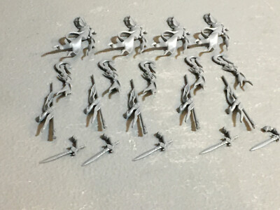 A23577 WARHAMMER FANTASY OLD WORLD WOOD ELVES BITS LOT GLADE BANNER POLE SWORD