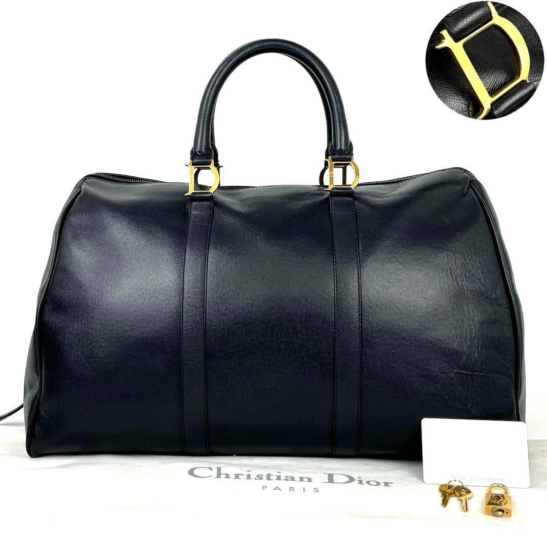 Christian Dior ディオール M 古着 used CHRISTIAN DIOR Weekender Duffle - Beige/Black Oblique Jacquard ウォーキング・ランニングウェア