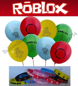 Details About 26 Piece Roblox Set 16 Balloons 10 Bracelets Roblox Birthday Party Supplies - details about 22 pc roblox balloon set 6 foil 16 latex birthday party decorations supplies