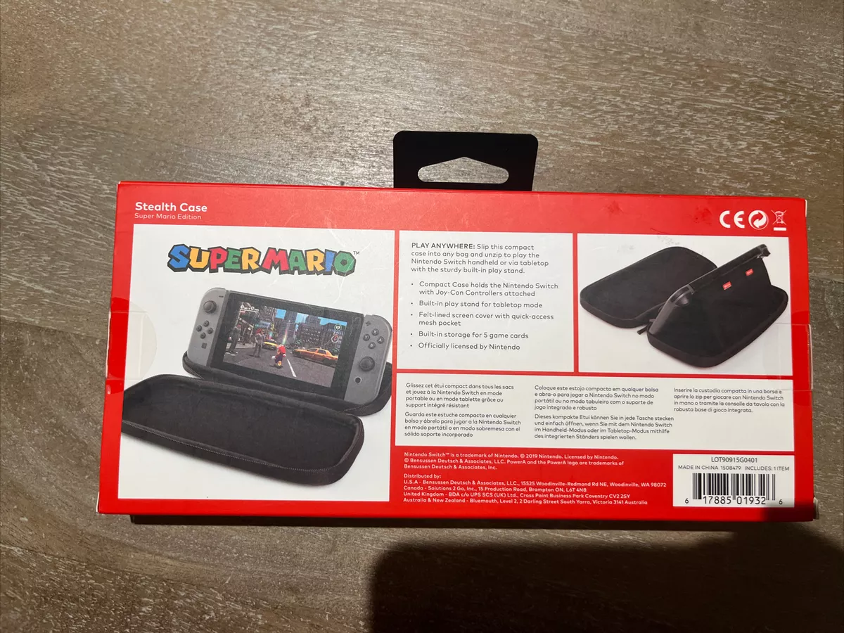 Nintendo Switch Super Mario Bros Stealth Travel Case Kit Brand New