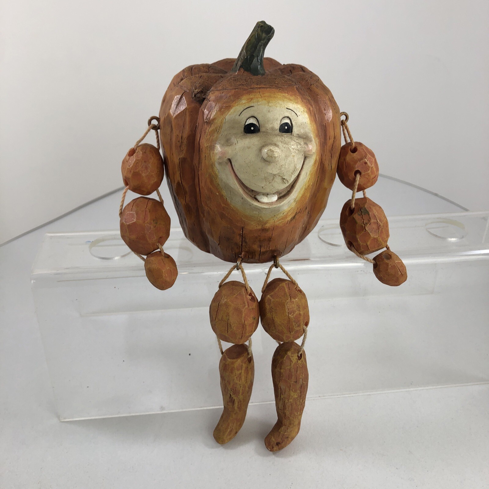 Vtg 80's WMG Fruit Vegetable Shelf Sitter Anthropomorphic Resin Pumpkin