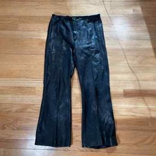 Vintage Leather Flared Pants