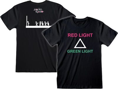 Squid Game: Red Light Green Light (mit Back Print) (T-Shirt Unisex Gr. L) -