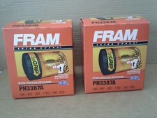 ( 2 ) Fram Extra Guard oil filter PH3387A.USA Made . Sure Grip Non-Slip Feature
