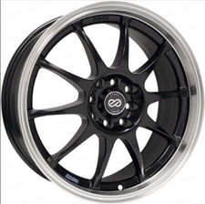 Enkei J10 17x7 5x100114.3 38mm Offset Dia Matte Black W Machined Lip Wheel Enkei J10 17x7 5x100114.3 38mm Offset Dia Matte Black W Machined Lip Wheel