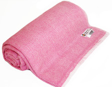 Himalayan Cashmere Throw Natural Pink Color Blanket 54"x108"Hand Made in Nepal
