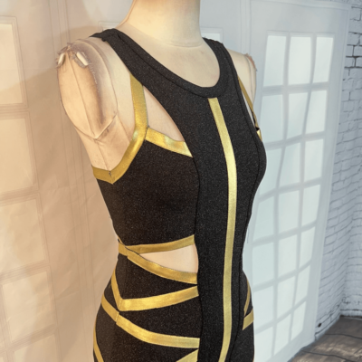 Bebe Addiction Cut Out Gold Metallic Bandage Bodycon Black Mini Dress Size S | eBay Bebe Addiction Cut Out Gold Metallic Bandage Bodycon Black Mini Dress Size S | eBay