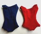 Vintage 1960 Barbie Doll Navy Blue & Red Helenca Swimsuit Bathing Suit LOT OF 2,