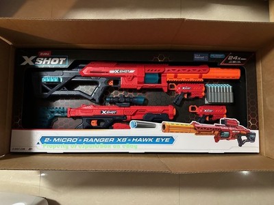 NEW Zuru XSHOT Excel Combo Package 2x Micro & Ranger X8 & Hawk Eye, For Ages 8+