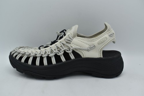 Keen Womens Size 7.5 Uneek Astoria Silver Birch Black Woven Closed Toe Sandals - Picture 7 of 13