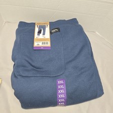 Eddie Bauer NEW Men's Faux Shearling Lined Jogger Pants MSRP 90 Blue/Grey XXL