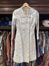 Vintage Sears Dress Womens 8 Multicolor Floral Jacquard Coat Set Formal 60s