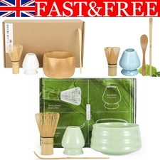 Matcha Making Tool Set Bamboo Tea Whisk Tea Scoop Bowl Ceramic Tea Whisk Holder