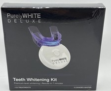 PurelyWHITE DELUXE Teeth Whitening Kit LED Whitening System-SEALED- SHIPS FREE