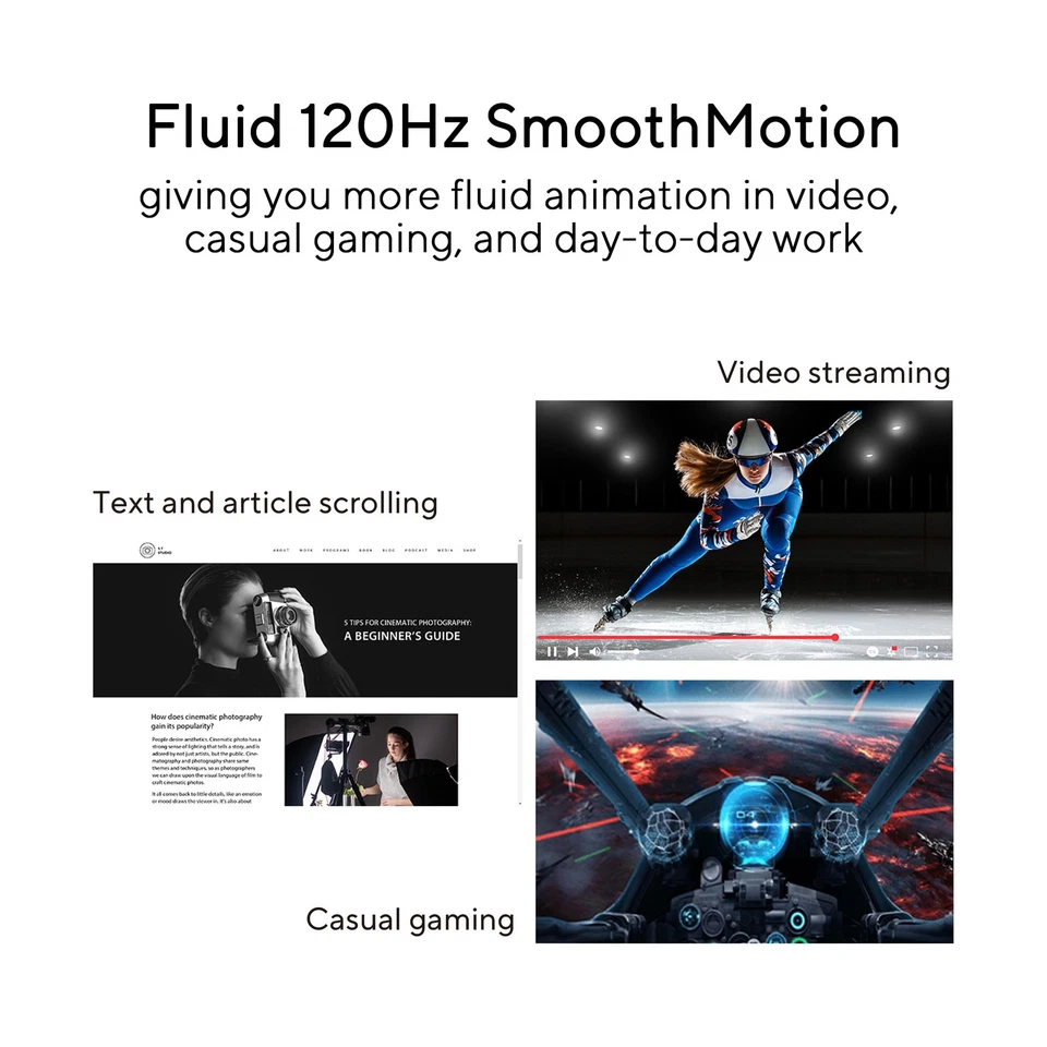 ASUS 24” 1080P Eye Care Monitor VA249QG - IPS, Full HD, 99 sRGB, Frameless, - Image 4 of 4