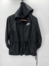 Nike Sportswear Essential Repel Rain Jacket Womens S Woven Full Zip Hood Vented